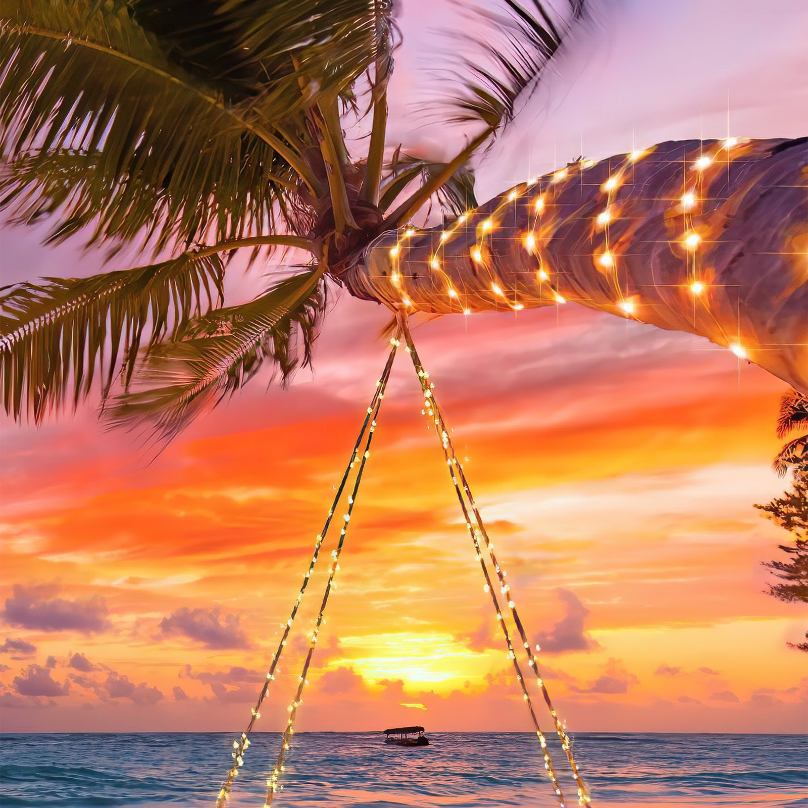 Download Cozy Sunset, Sunset, Cloud, Water, Light Full HD iPhone