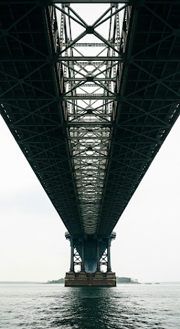 Underneath Steel Bridge Structure