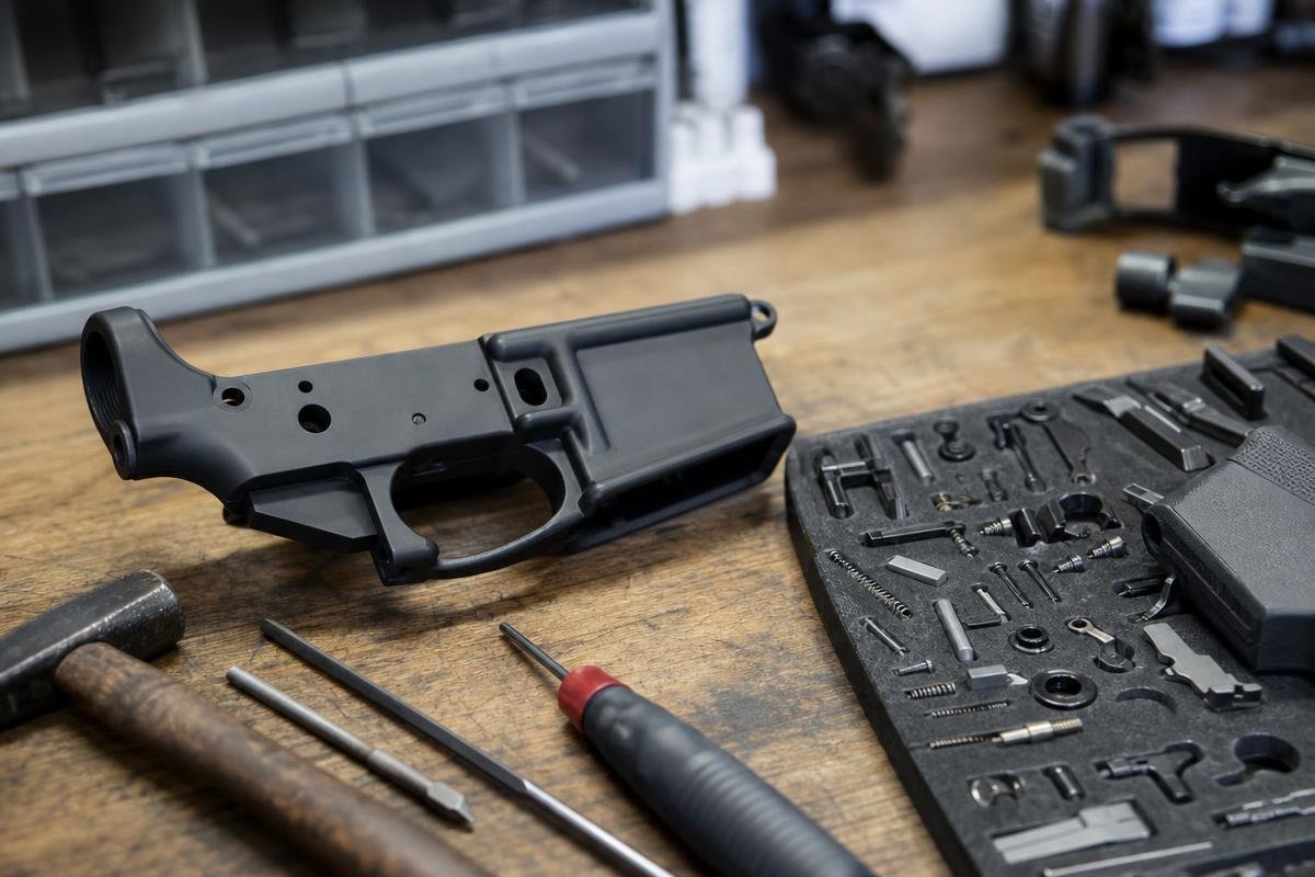 step-by-step how to build an AR-15 lower receiver with parts kit and tools
