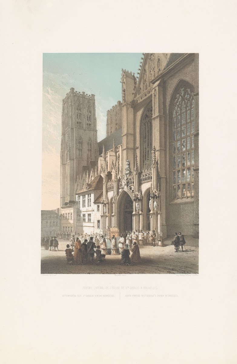 South portico to St Gudules church at Brussels 1852   1878