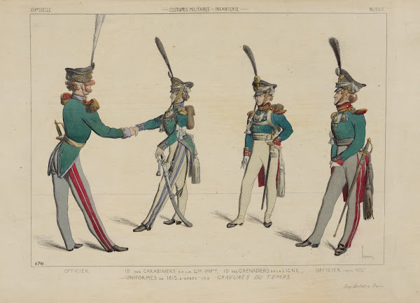 Officier id des Carabiniers de la garde Imperiale id des Grenadiers de la ligne