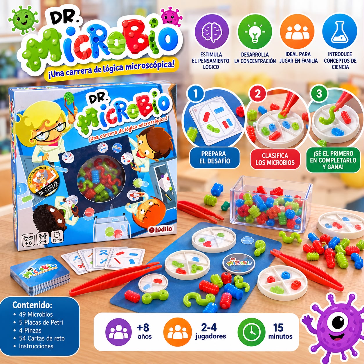 Juego de mesa Dr. Microbio