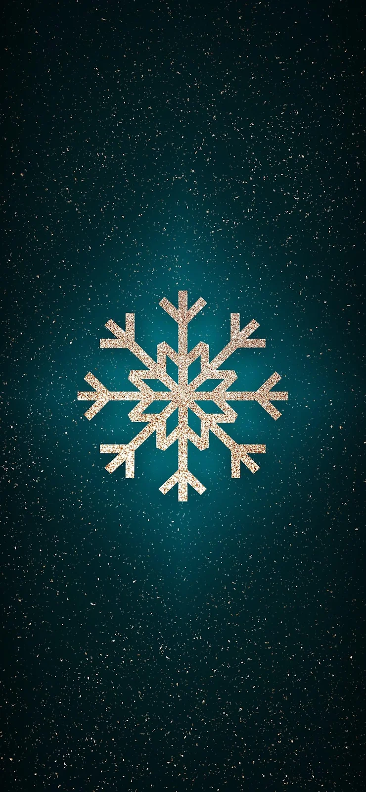 Glittering Gold Snowflake Background - Digital Illustration Full HD iPhone Wallpaper (1284x2778)
