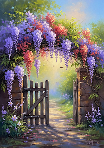 Pastel Garden Gate