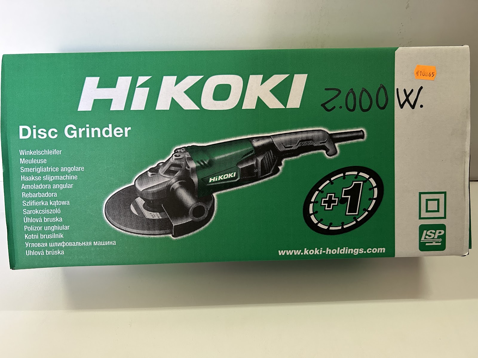  Amoladora Hikoki 230mm de 2000 W + disco diamante 230 mm