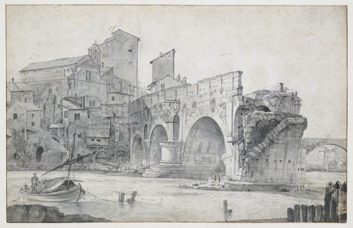 View of the Ponte Rotto in Rome Seen from the East c 1636   c 1644