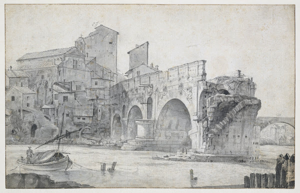 View of the Ponte Rotto in Rome Seen from the East c 1636   c 1644