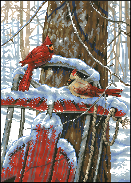 CMP DIM08837 Cardinals On Sled