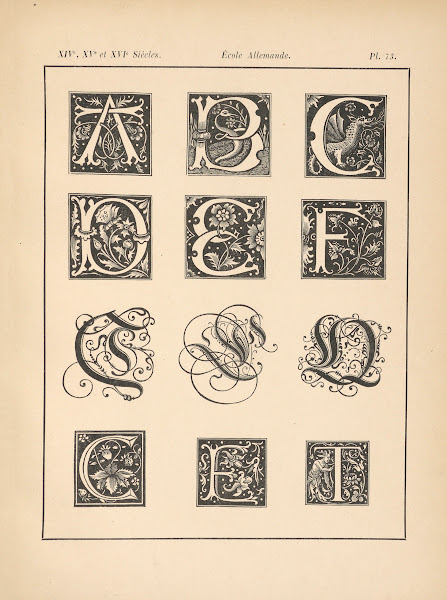 École Allemande  Douze lettres initiales 1895