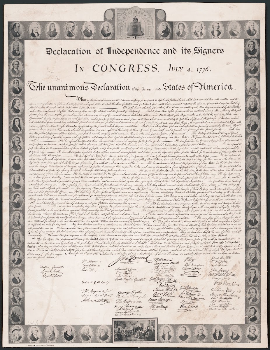 Declaration of Independence and its signers 1906