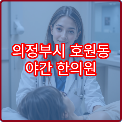 의정부시 호원동 야간 한의원 무릎 통증 침 치료 가능한 곳