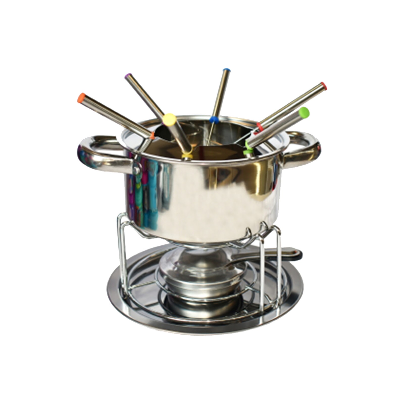 Set de fondue de acero inoxidable Top Choice™ con base de metal, 12 piezas