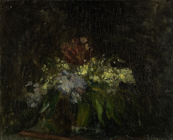 Bouquet de fleurs au muguet 1874