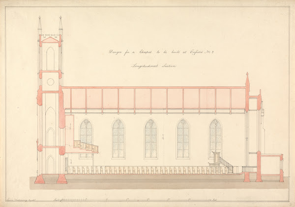 Design for a Chapel at Enfield Longitudinal Section