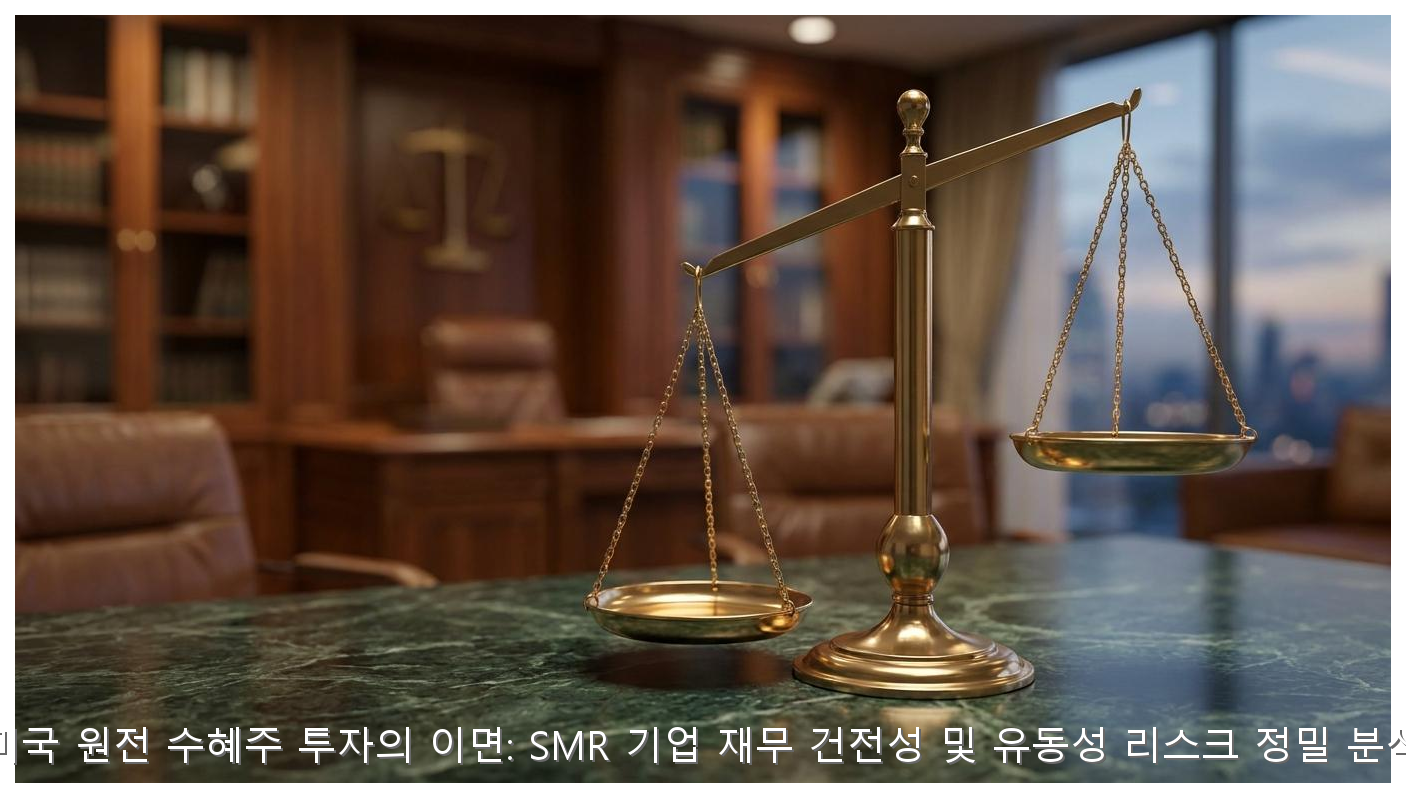 미국 원전 수혜주 투자의 이면: SMR 기업 재무 건전성 및 유동성 리스크 정밀 분석 핵심 안내 및 분석 인포그래픽 (4)
