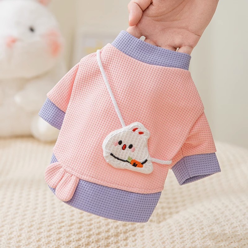Sweatshirt for dogs with cartoon motif and pocket