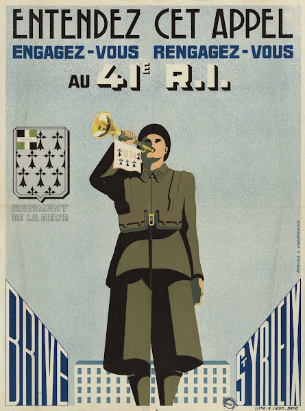 Affiche de recrutement de lArmée de Vichy  41e RI 1940 1942
