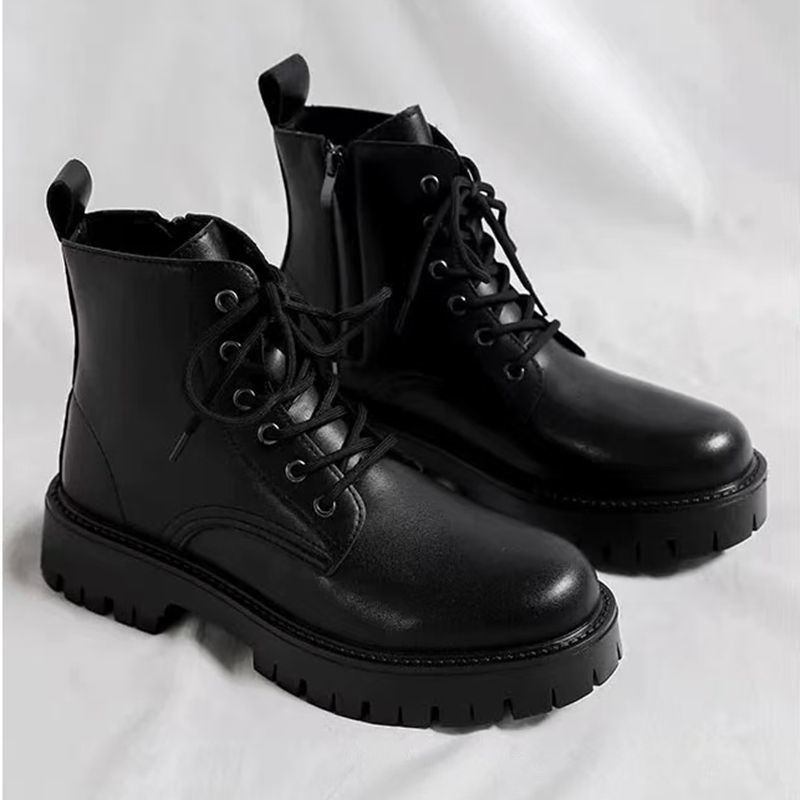 Men's winter boots with zipper, lined