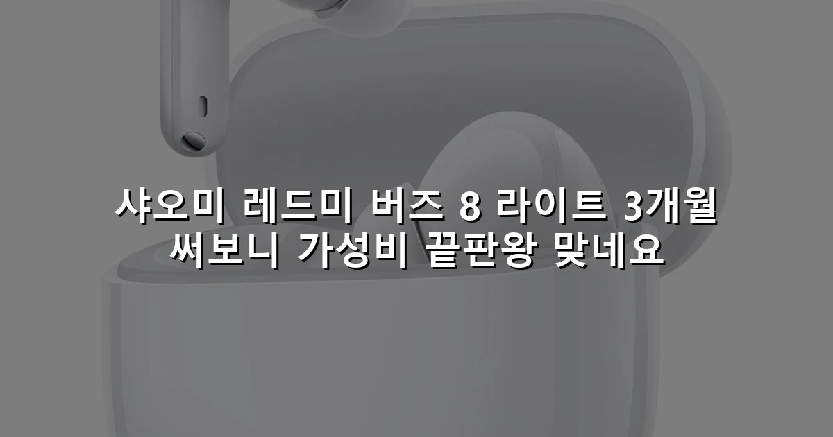 샤오미 레드미 버즈 8 라이트 3개월 써보니 가성비 끝판왕 맞네요