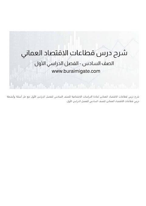 شرح درس قطاعات الاقتصاد العماني - بوابة البريمي - دراسات الصف 6 الفصل 1