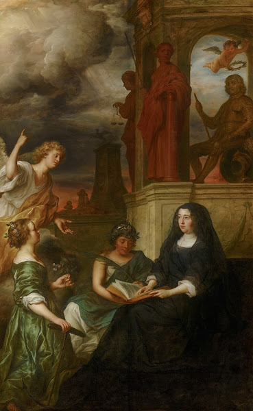 Allegory on the Memory of Stadholder Frederik Hendrik 1584 1647 with a Portrait