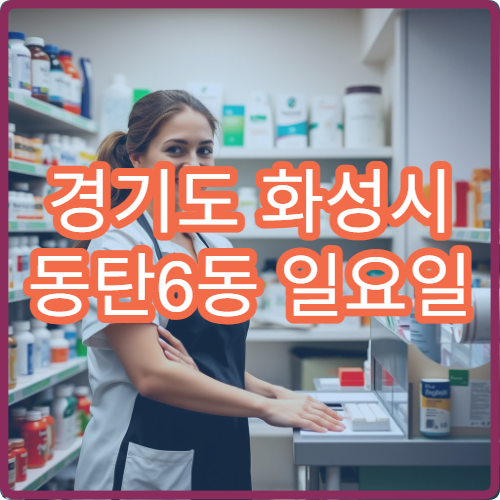 경기도 화성시 동탄6동 일요일 당번약국 안내 오늘 문 여는 약국 안내