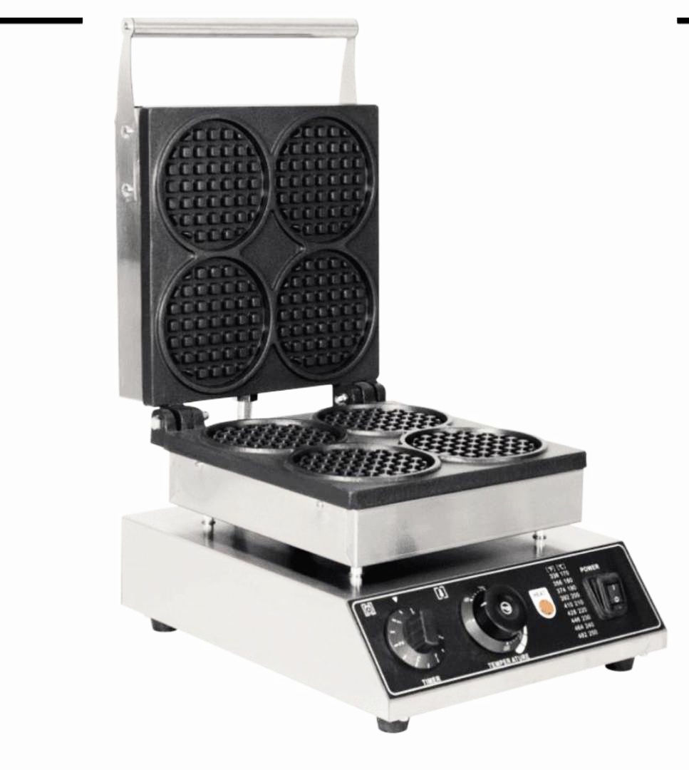 Industrial Round Waffle Maker 4 Slice