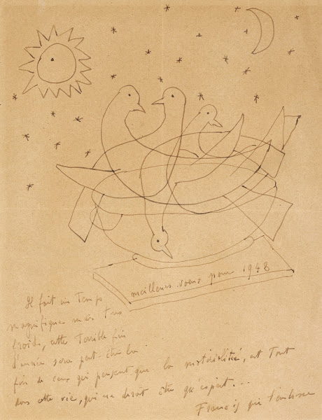 Sans titre lettre dessin 1948