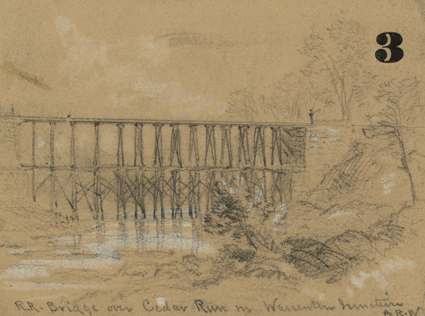 RR bridge over Cedar Run in Warrenton Junction 1860 1865