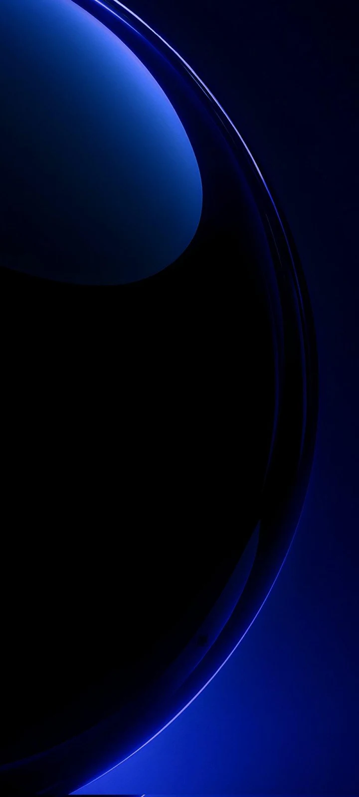 Abstract Dark Blue Curves - 3D Abstract Render iPhone Wallpaper (921x2048)