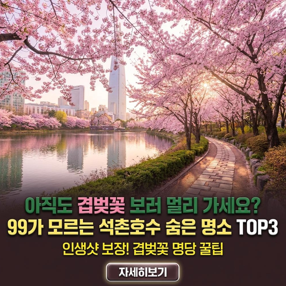 2026 석촌호수 겹벚꽃 개화시기 및 핵심 명당 완벽 가이드