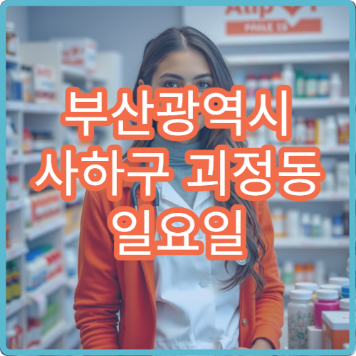 부산광역시 사하구 괴정동 일요일 문 여는 약국 안내