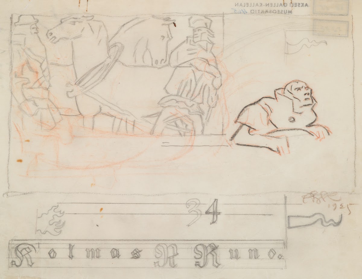 The Great Kalevala Poem III sketch between 1906 and 1930