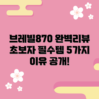 브레빌870 추천, 브레빌870 장점, 홈카페 기기, 초보자 커피 머신, 커피 머신 추천