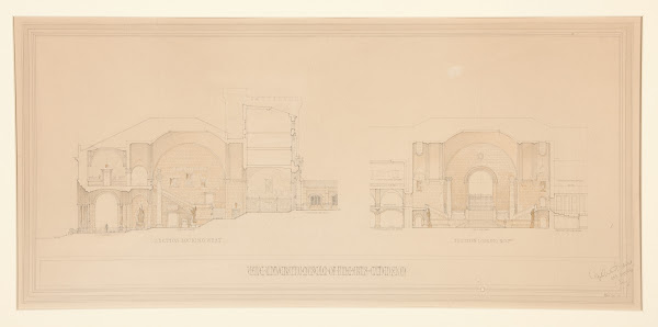 Yale University Museum of Fine Arts Extension Section Looking West and Section L