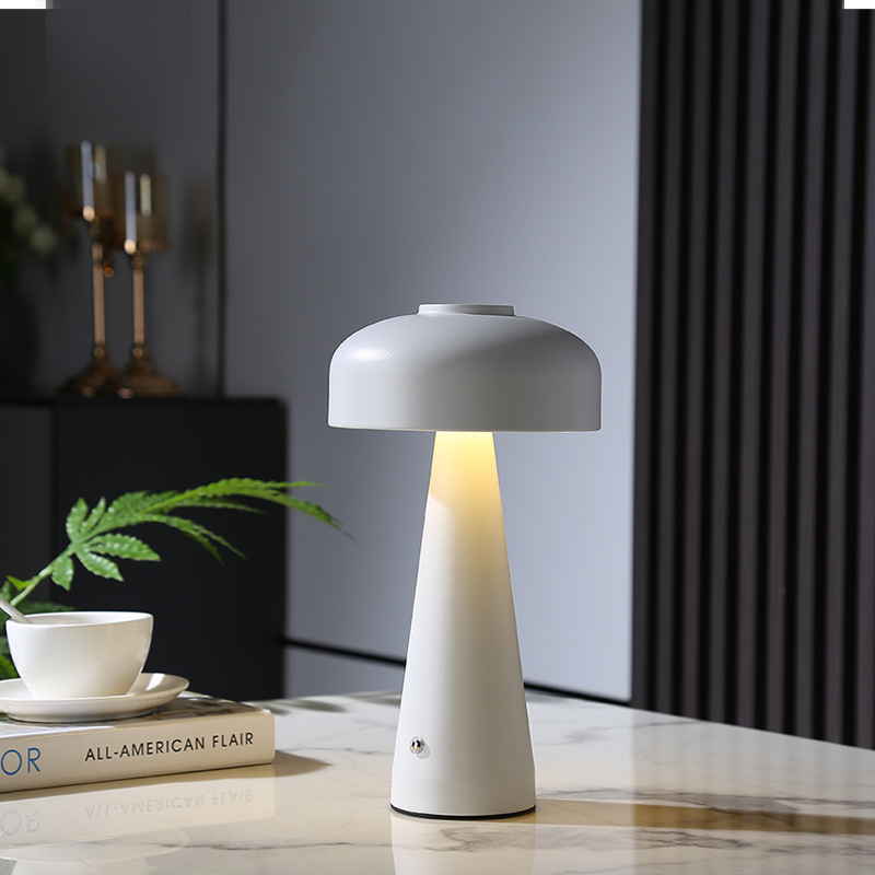 Bedside lamp with touch switch, rechargeable