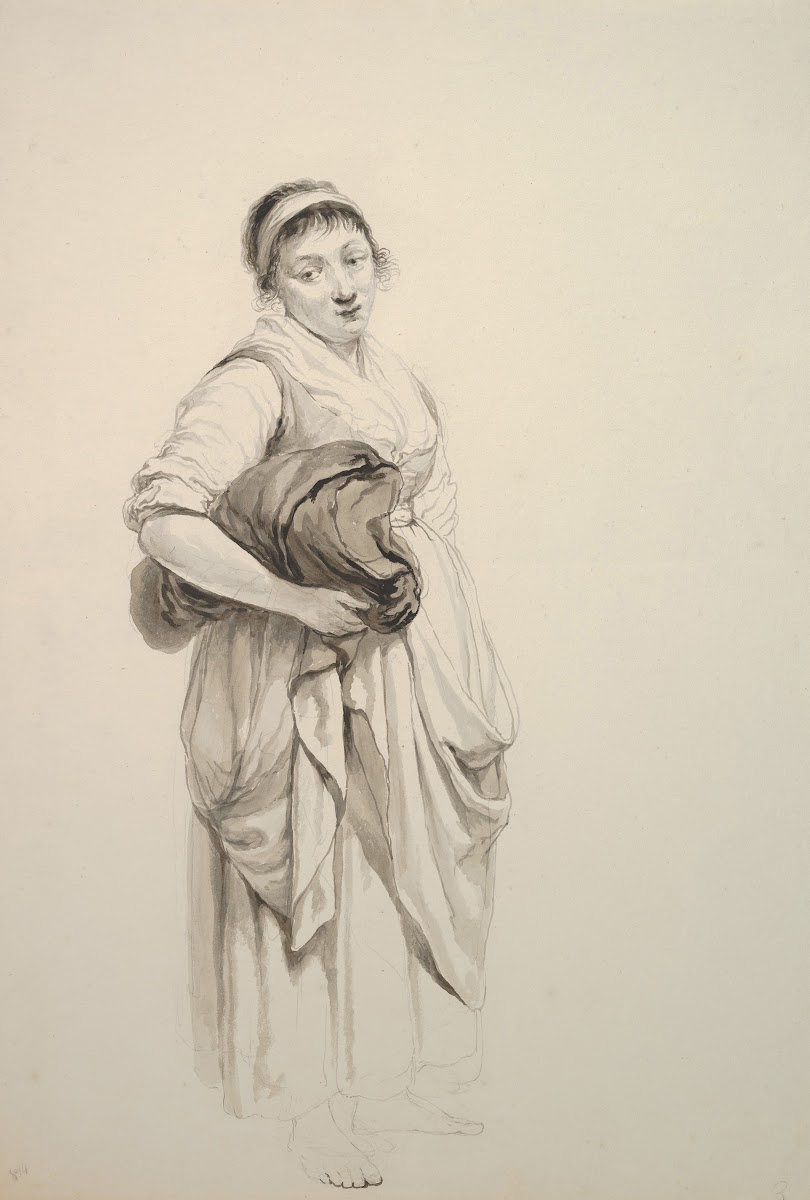 A Standing Young Washerwoman late 18thearly 19th century