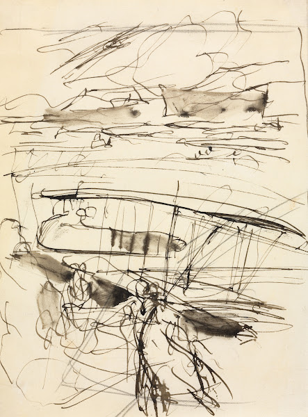 Avions reposant sur le terrain verso 1914
