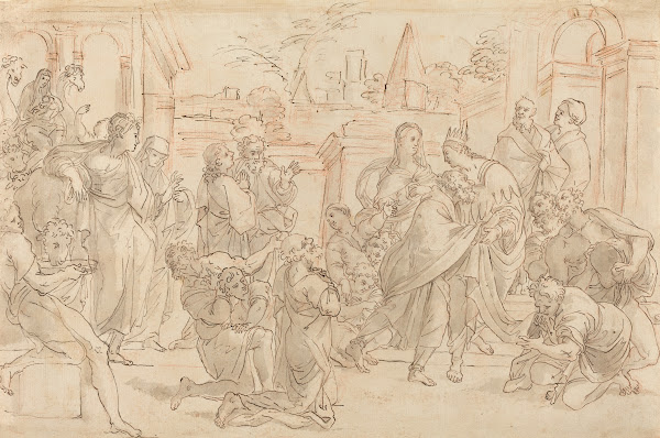 Joseph and His Brother in Egypt verso 17th century