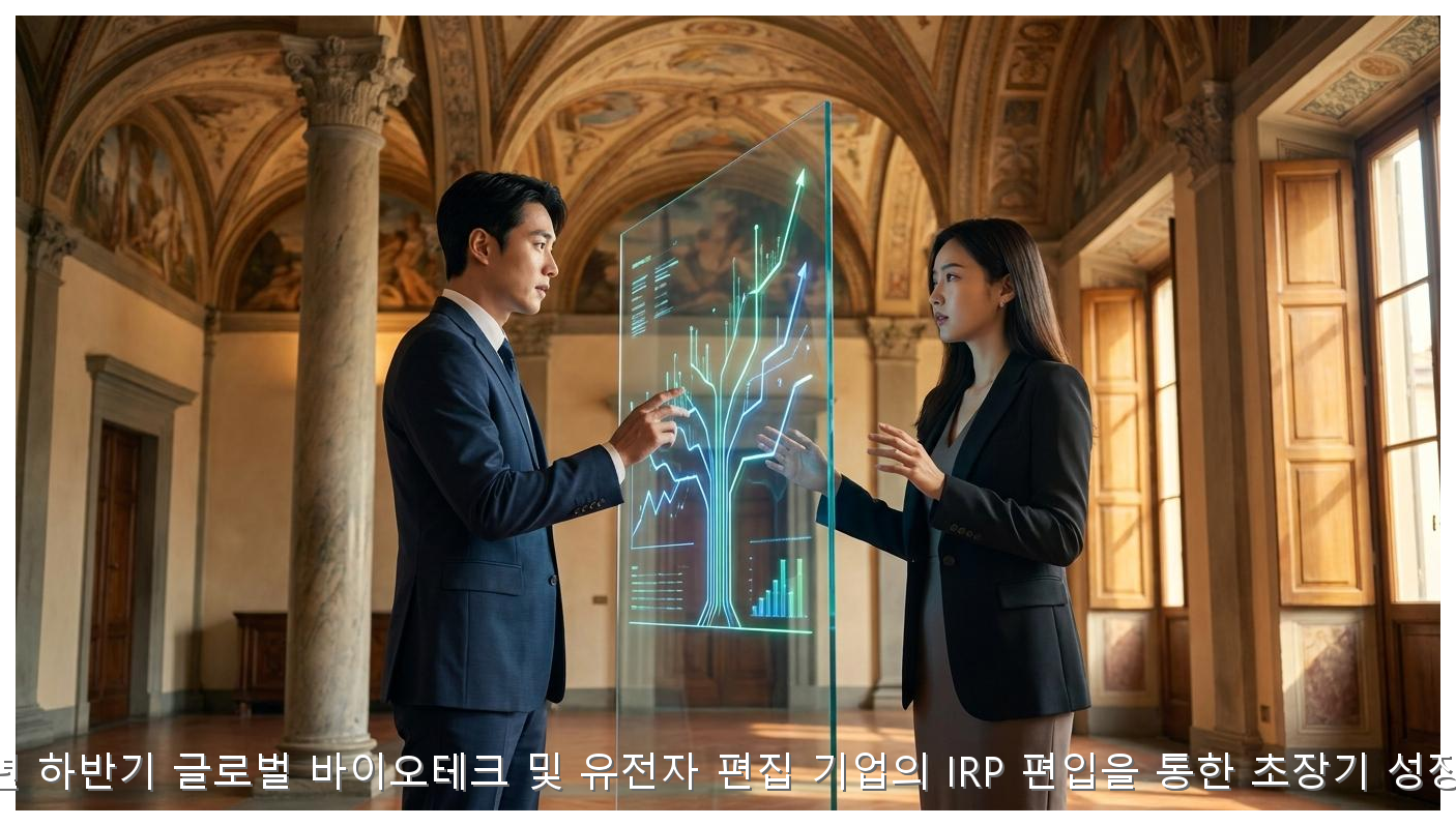 2026년 하반기 글로벌 바이오테크 및 유전자 편집 기업의 IRP 편입을 통한 초장기 성장 전략 핵심 안내 및 분석 인포그래픽 (5)
