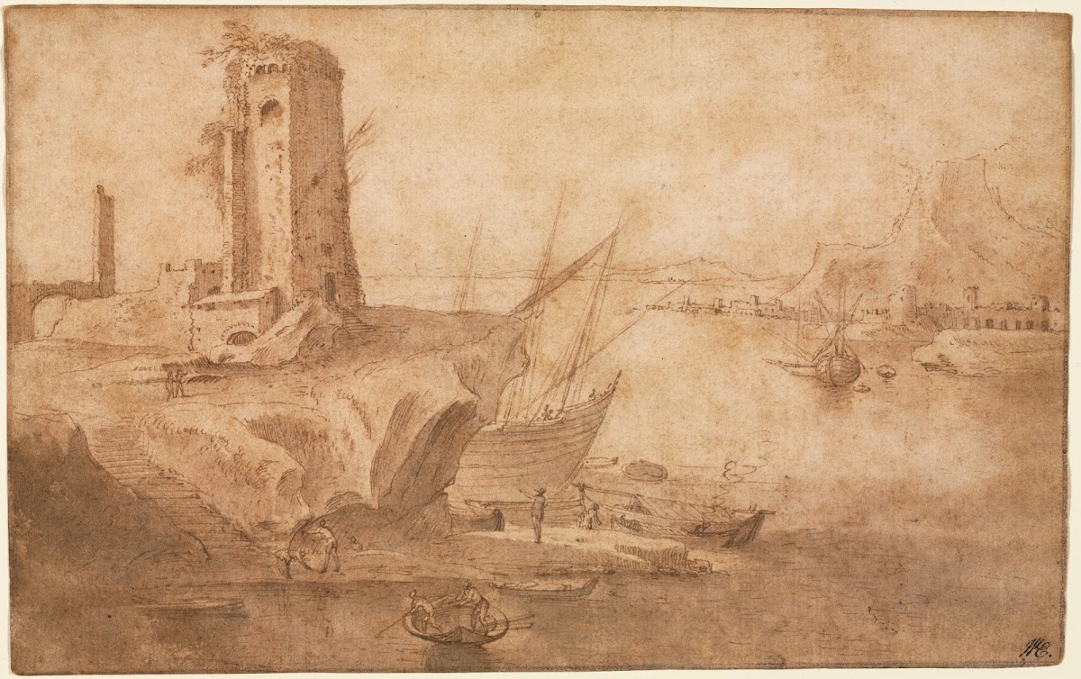 Landscape with Tower at Seashore 16001614
