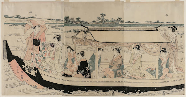 Women in a Pleasure Boat on the Sumida River early 1790s