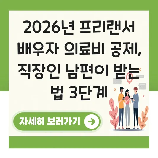 프리랜서 배우자 국민행복카드 및 의료비 공제를 직장인 남편이 받는 조건과 방법 대표 이미지