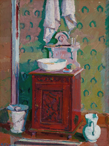 Interior with a washstand circa 1914