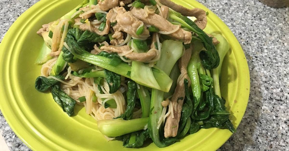 Bún xào thịt rau nhanh gọn đơn giản