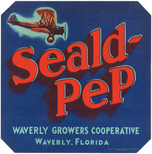Seald Pep Produce Label 1940s
