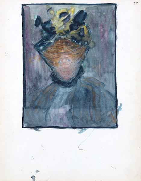 A woman in a veiled hat 18951897