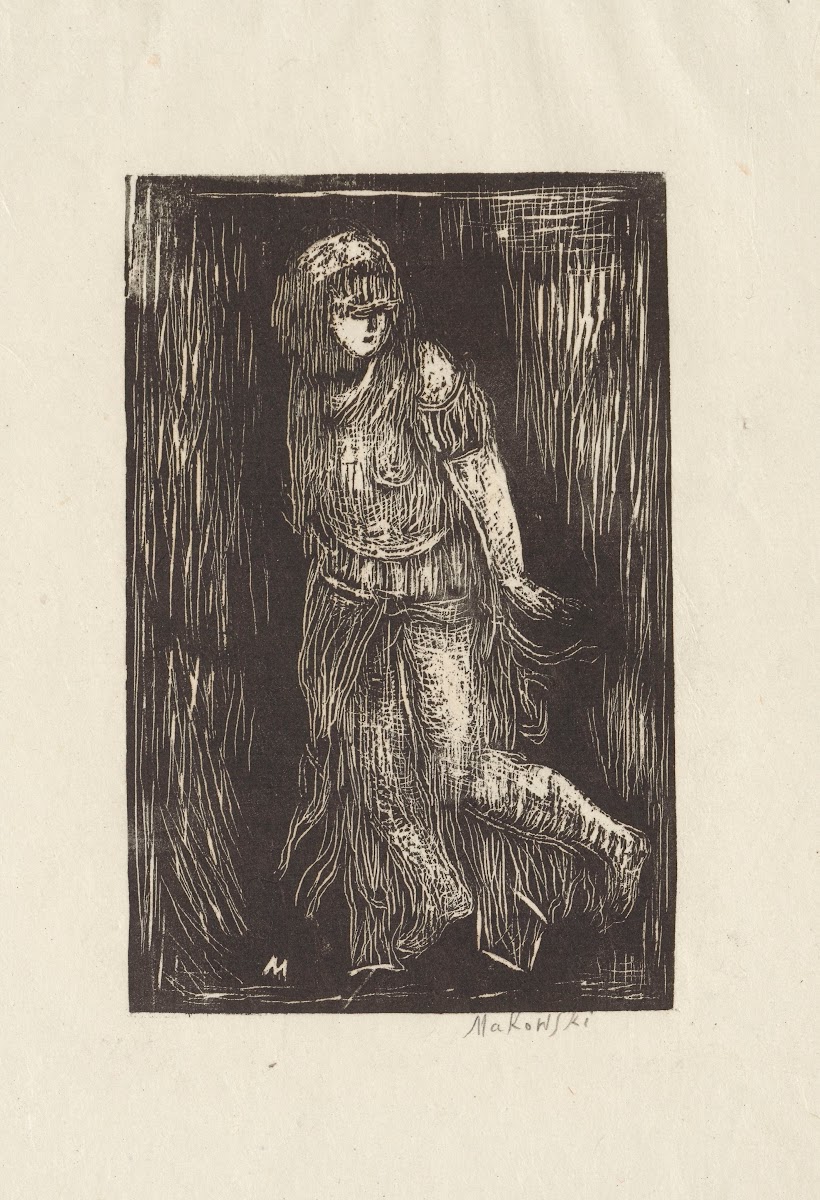 Kobieta w przejrzystych szatach 1920