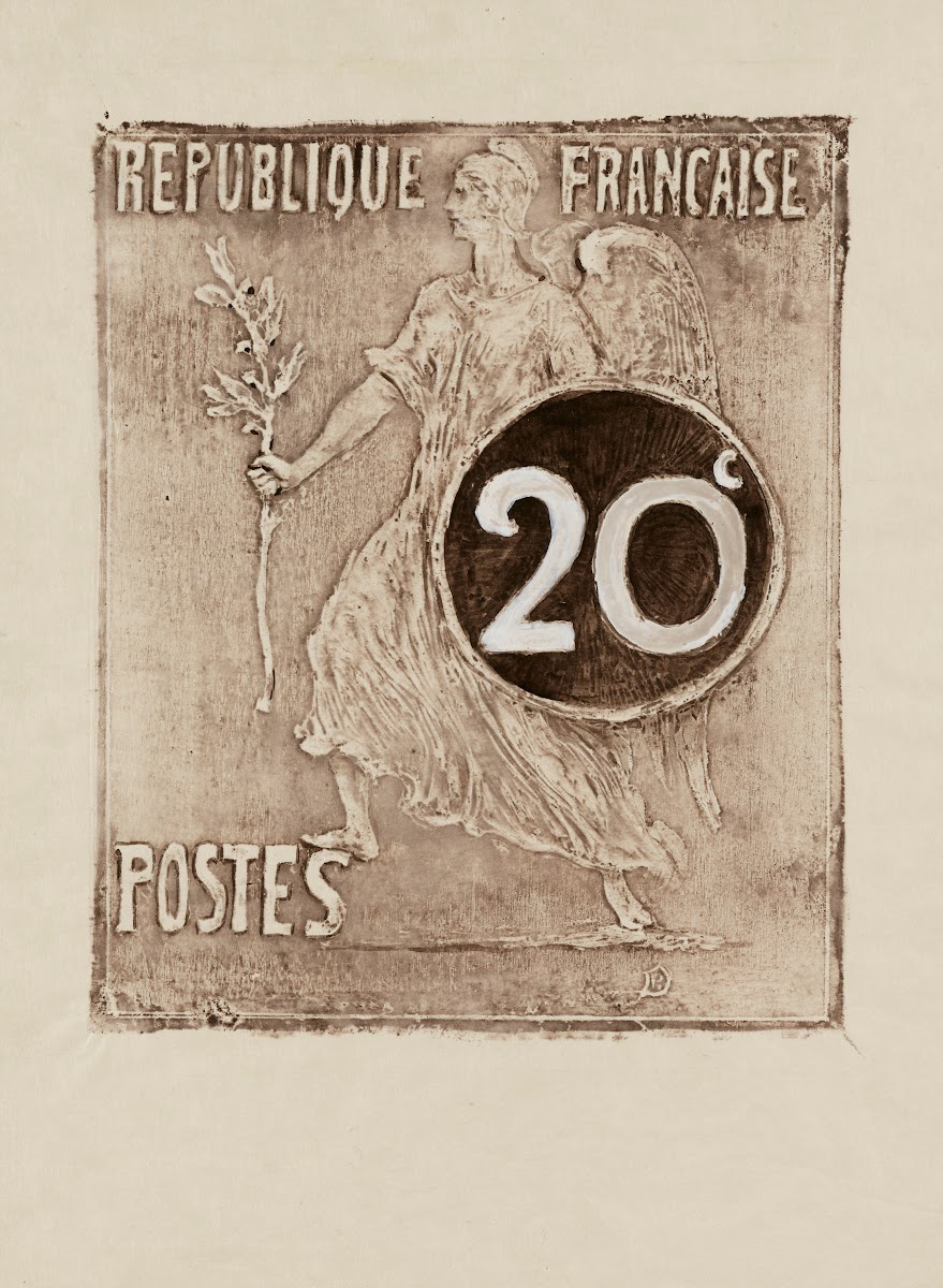 Esquisses de timbres pour un concours  20 centimes 2