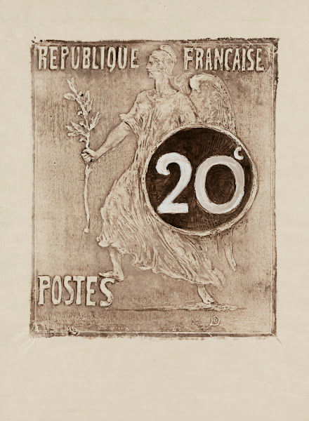 Esquisses de timbres pour un concours  20 centimes 2